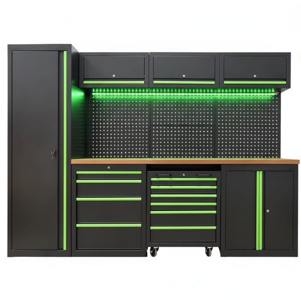 ApexForge Shadowline Pro Modular Garage Cabinet System