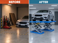 Lander ProLift S55 Low-Profile Scissor Lift — Before & After